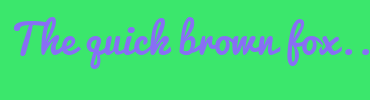 Image with Font Color 886FF4 and Background Color 3BE76C